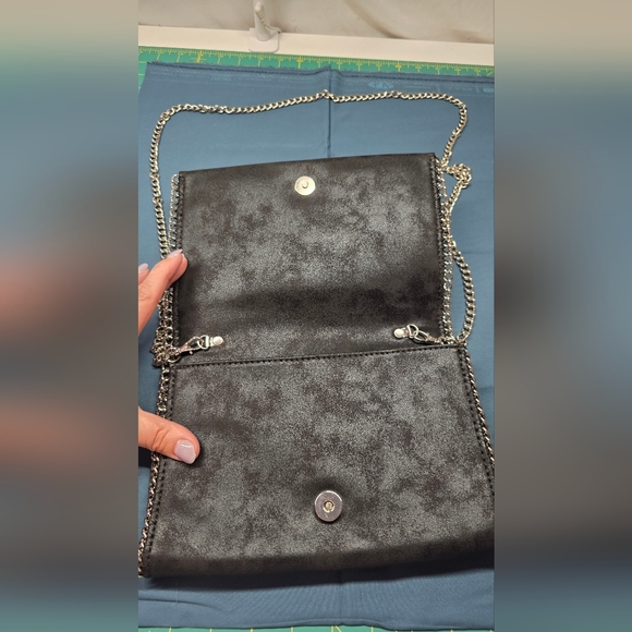 Chelsea28 Black Chain-Trim Clutch - Picture 2 of 16